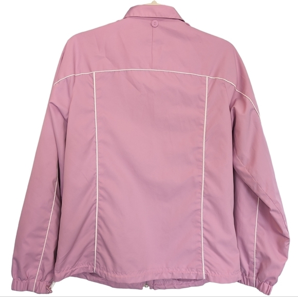 ]Alpine Tek Full Zip Retro Pastel Pink Windbreaker Jacket Women's Size S - Picture 11 of 16